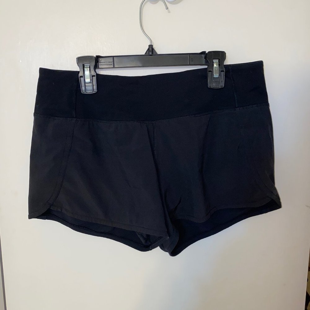 Lululemon black speed up shorts